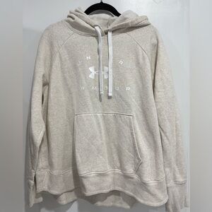 NWOT Under Armour Cream Sweater with Fleece Material